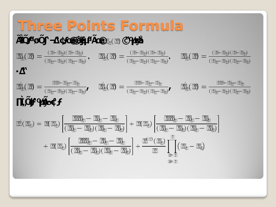 Three Points Formula