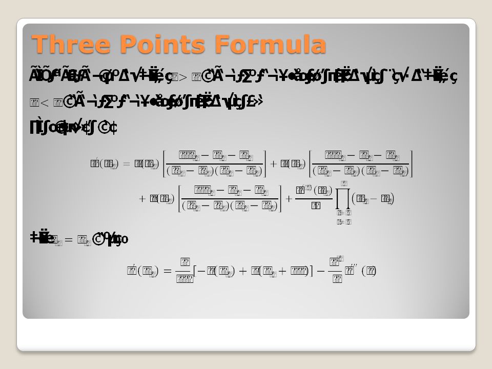 Three Points Formula