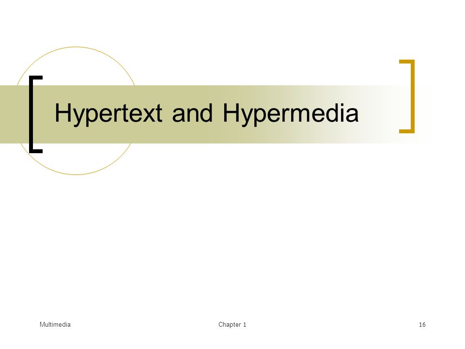 Hypertext and Hypermedia