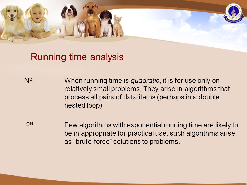 Running time analysis