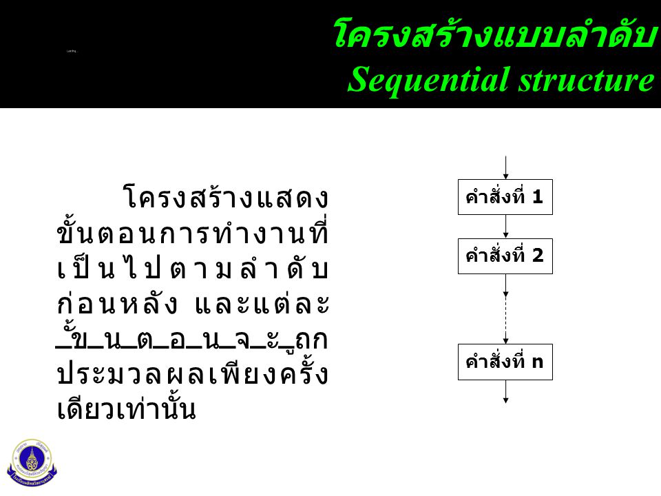 โครงสร้างแบบลำดับ Sequential structure