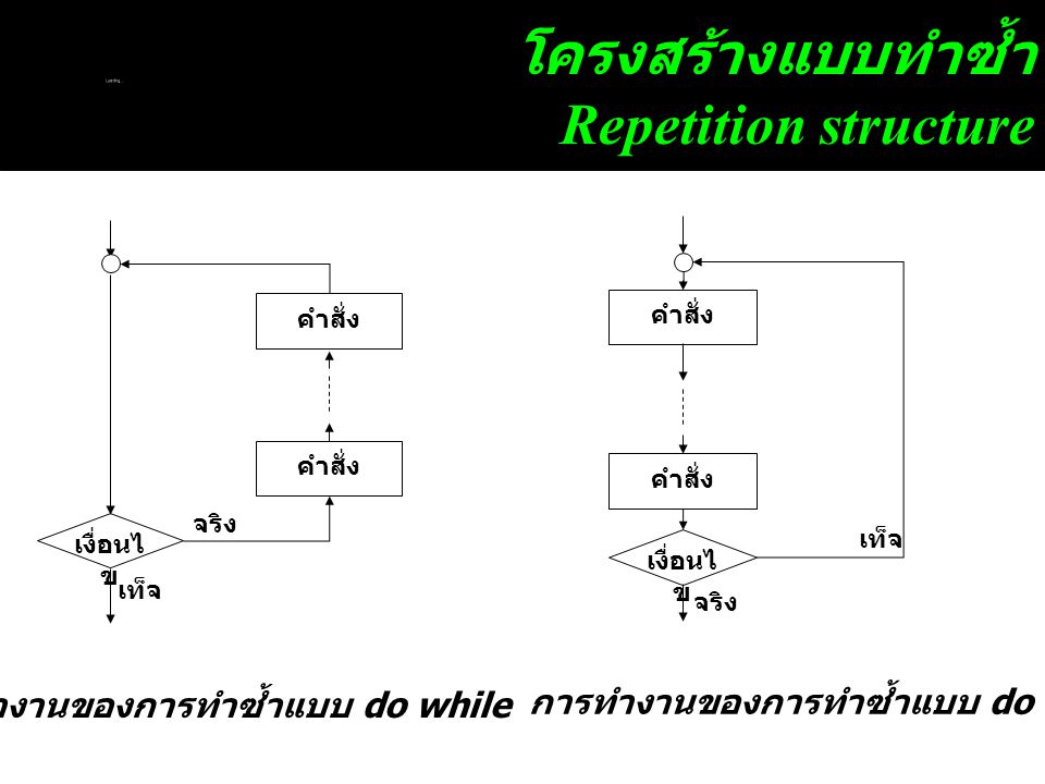 โครงสร้างแบบทำซ้ำ Repetition structure