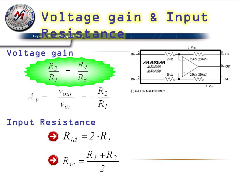 Voltage gain & Input Resistance