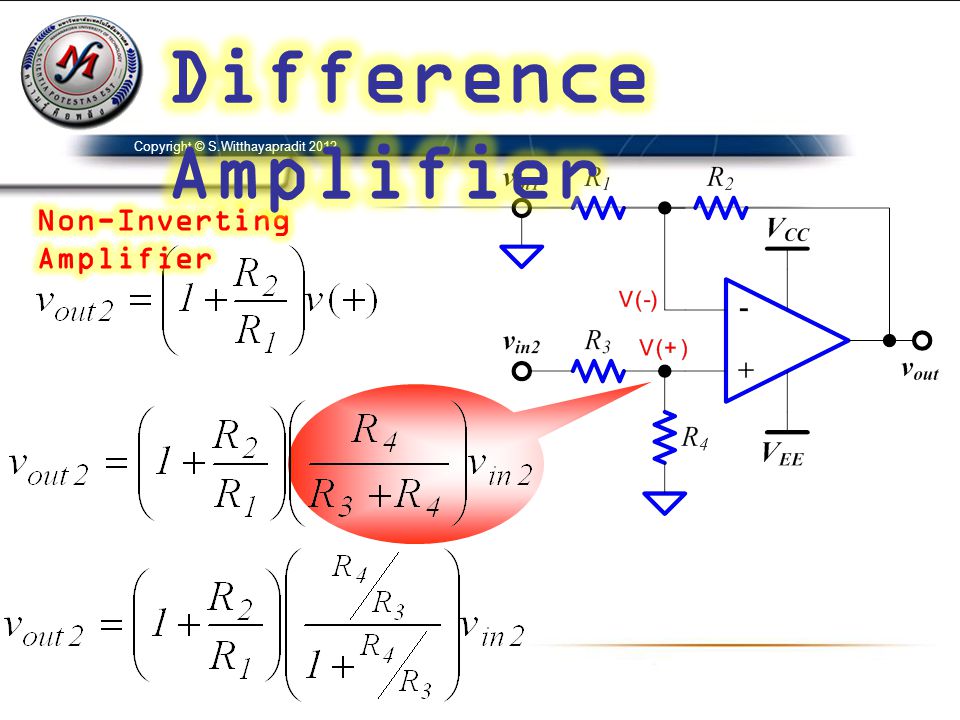 Difference Amplifier Non-Inverting Amplifier