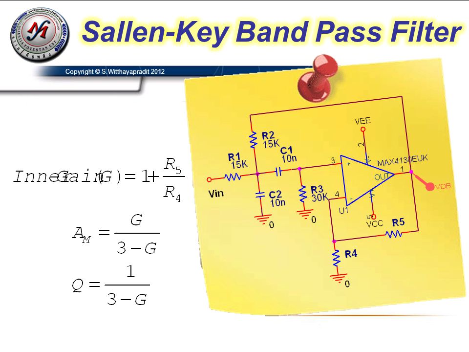 Sallen-Key Band Pass Filter