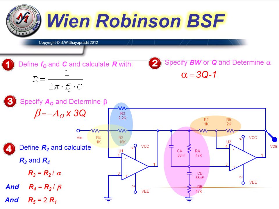 Wien Robinson BSF a = 3Q-1 b = -AO x 3Q