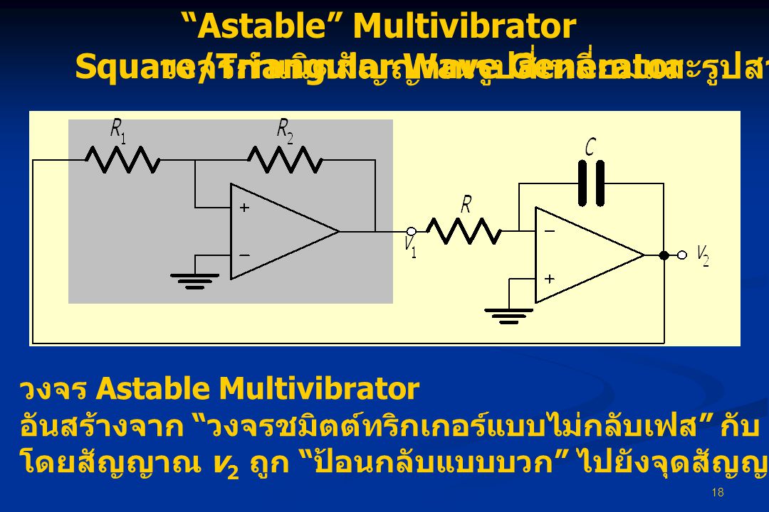 Astable Multivibrator Square/Triangular Wave Generator