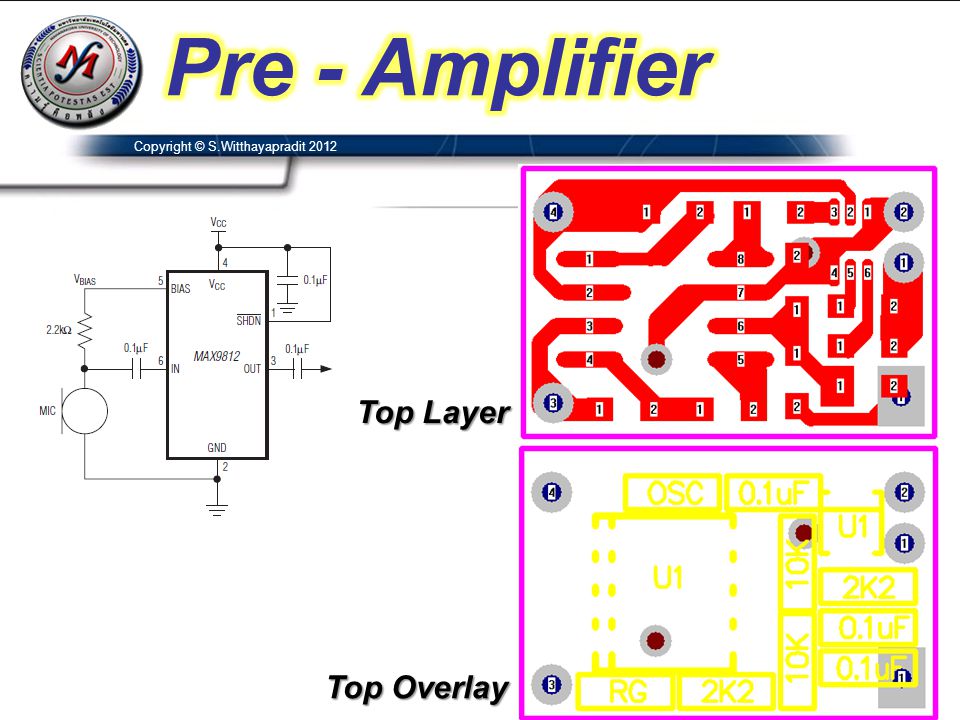 Pre - Amplifier Top Layer Top Overlay