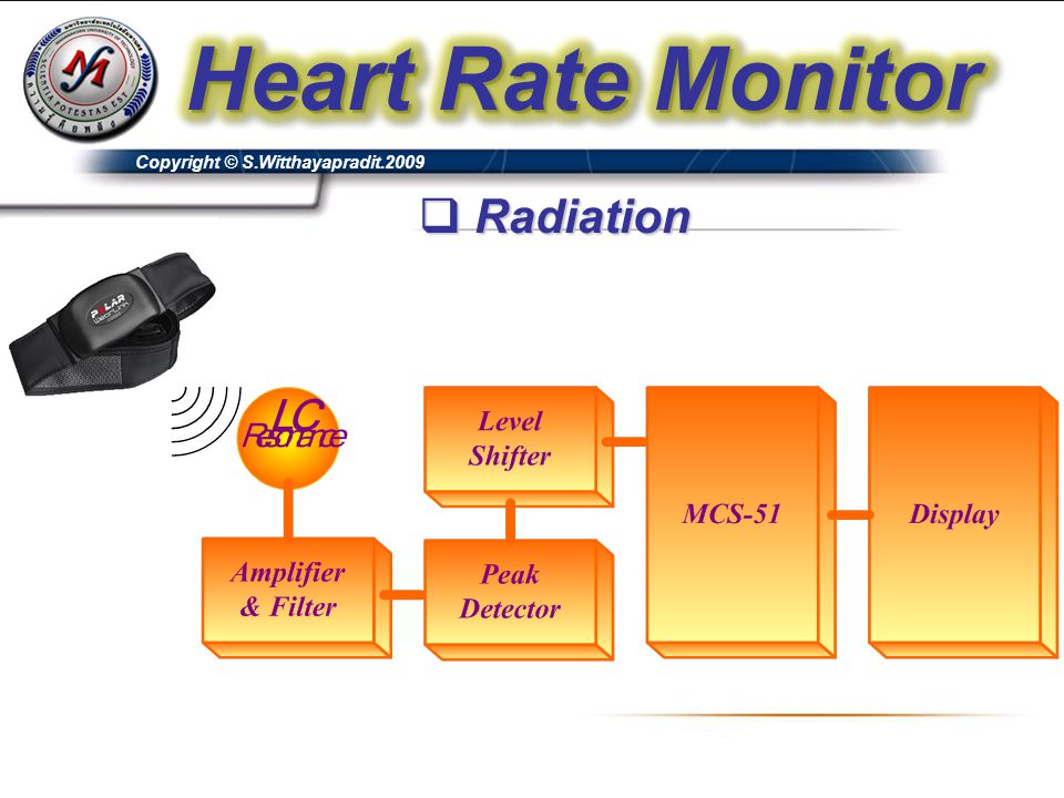 Heart Rate Monitor Copyright © S.Witthayapradit.2009 Radiation