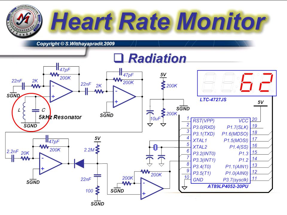 Heart Rate Monitor Radiation 5kHz Resonator