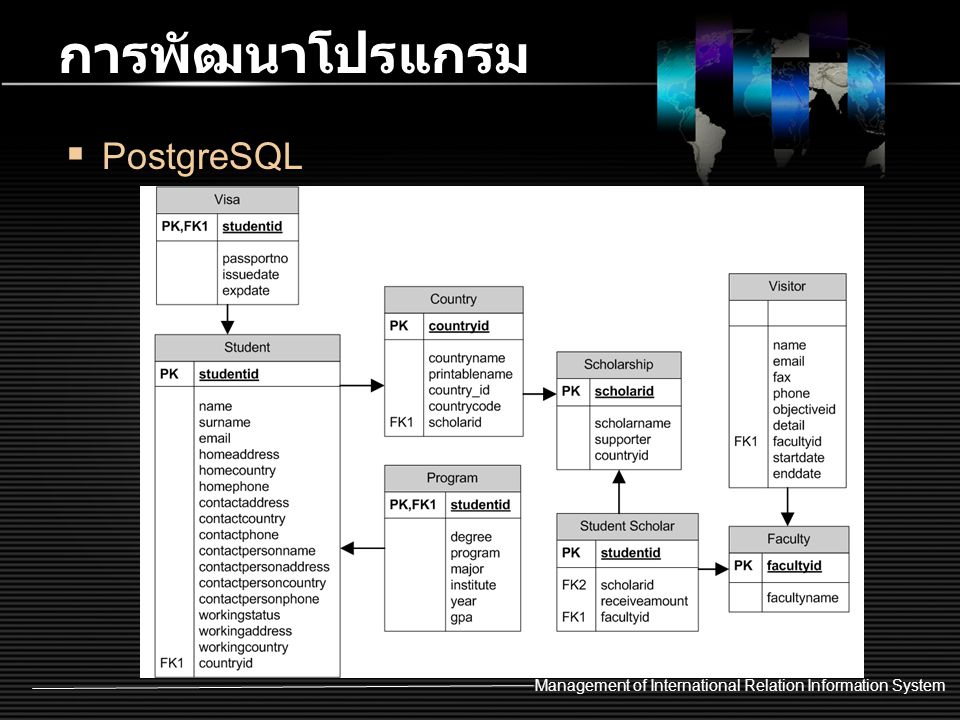 การพัฒนาโปรแกรม PostgreSQL