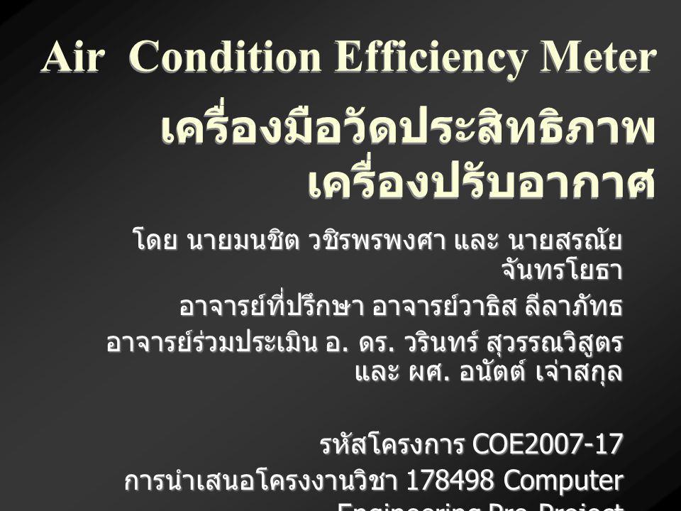 Air Condition Efficiency Meter เครื่องมือวัดประสิทธิภาพเครื่องปรับอากาศ