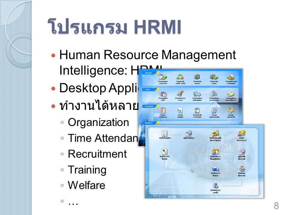 โปรแกรม HRMI Human Resource Management Intelligence: HRMI