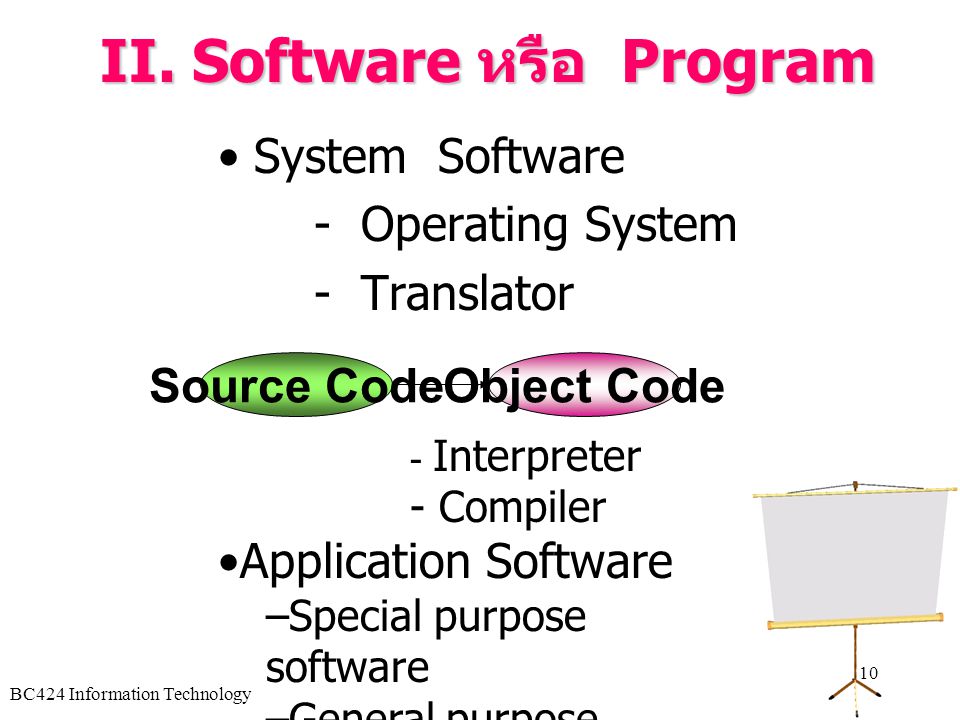 II. Software หรือ Program