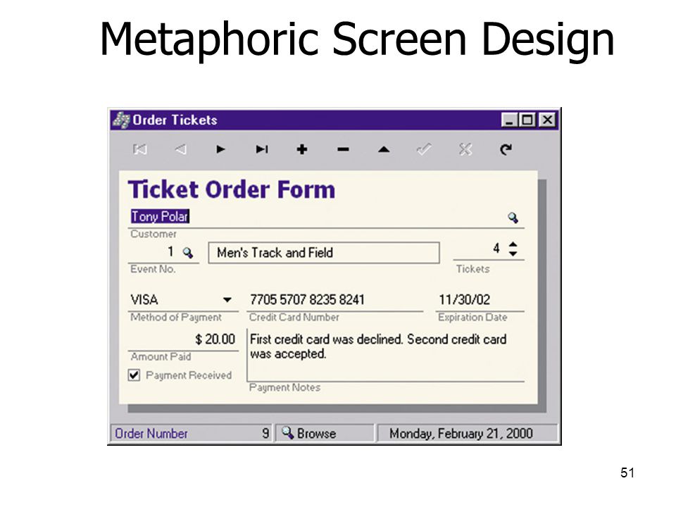 Metaphoric Screen Design