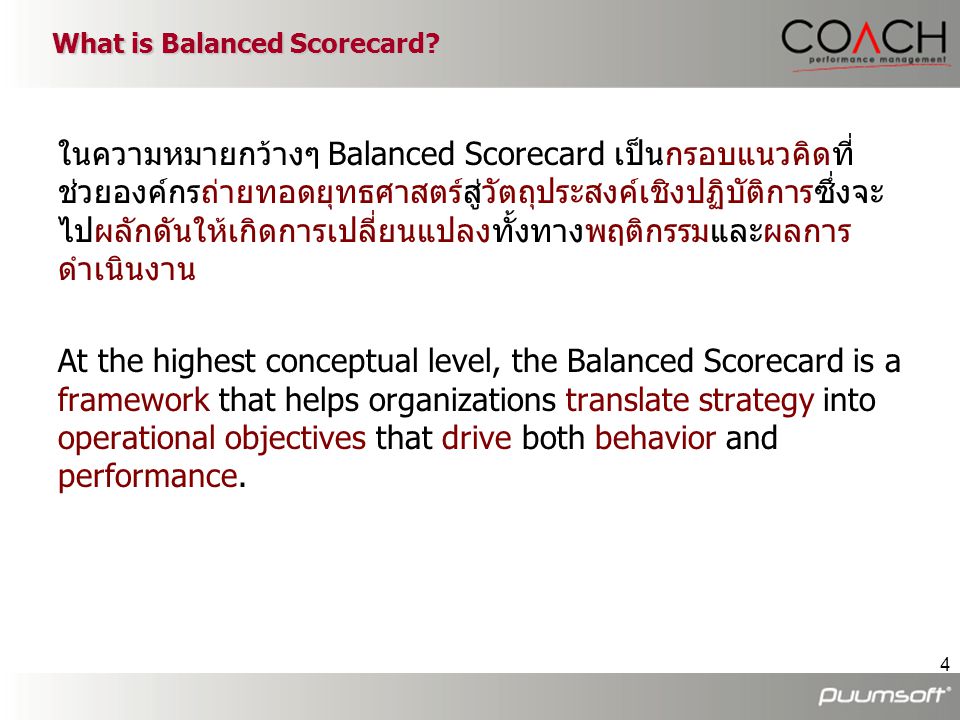 What is Balanced Scorecard