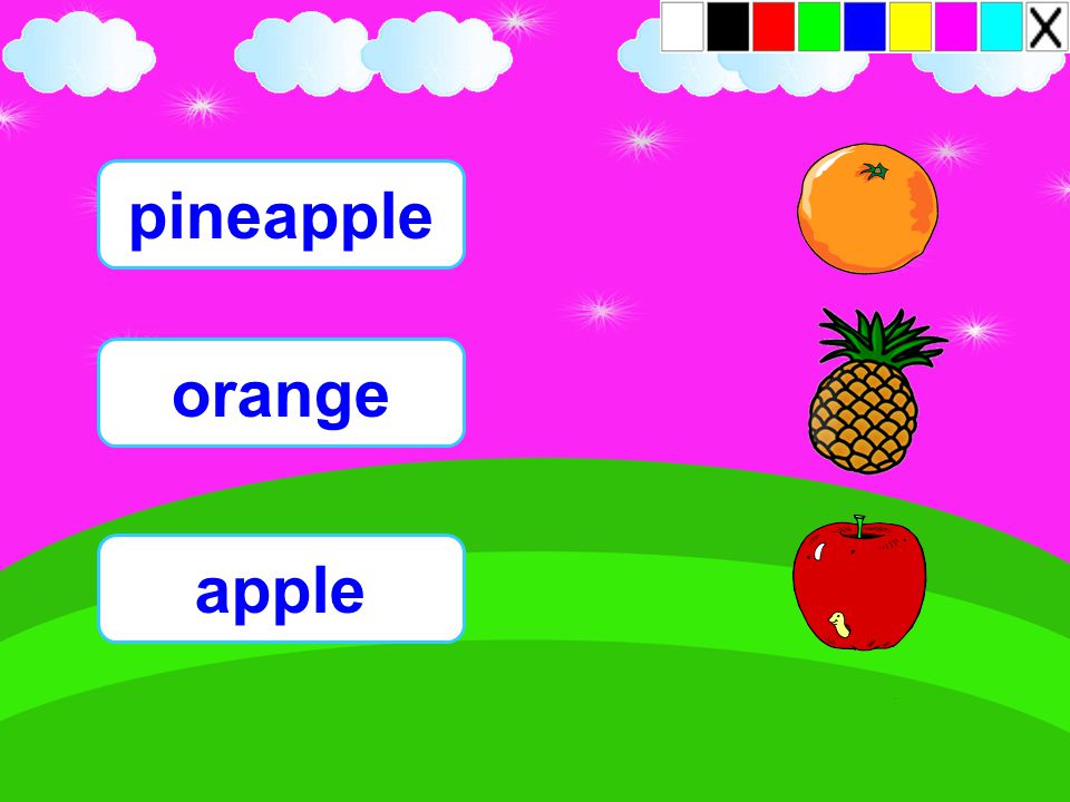 pineapple orange apple