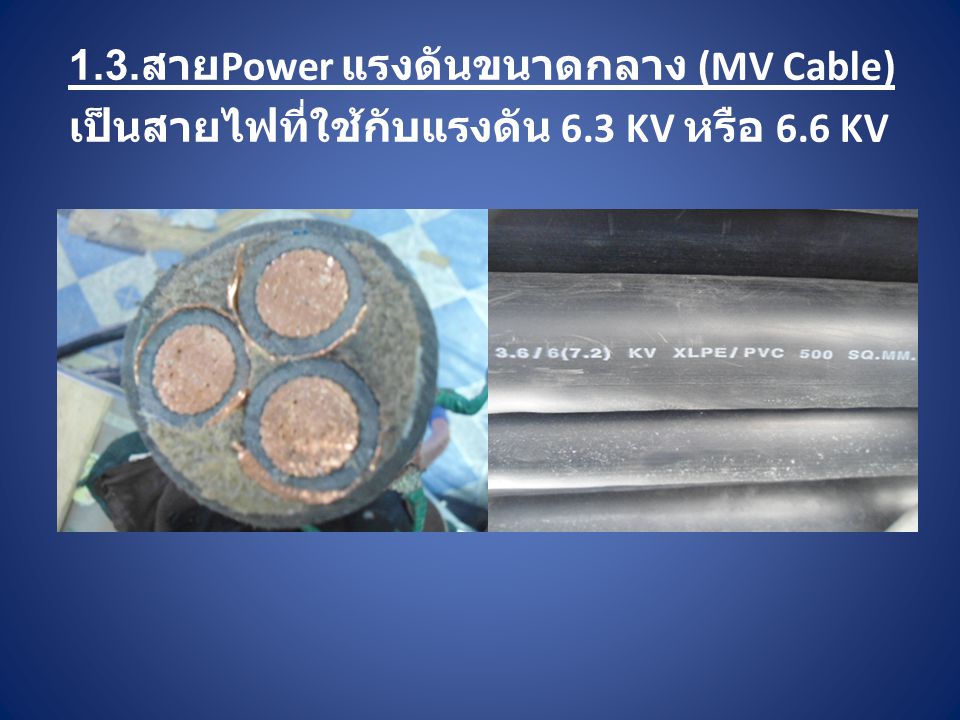 1.3.สายPower แรงดันขนาดกลาง (MV Cable)