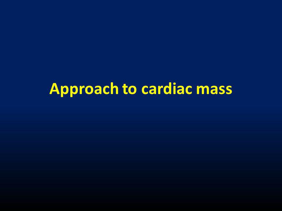 Approach to cardiac mass