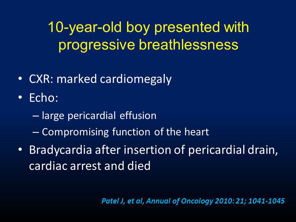 10-year-old boy presented with progressive breathlessness