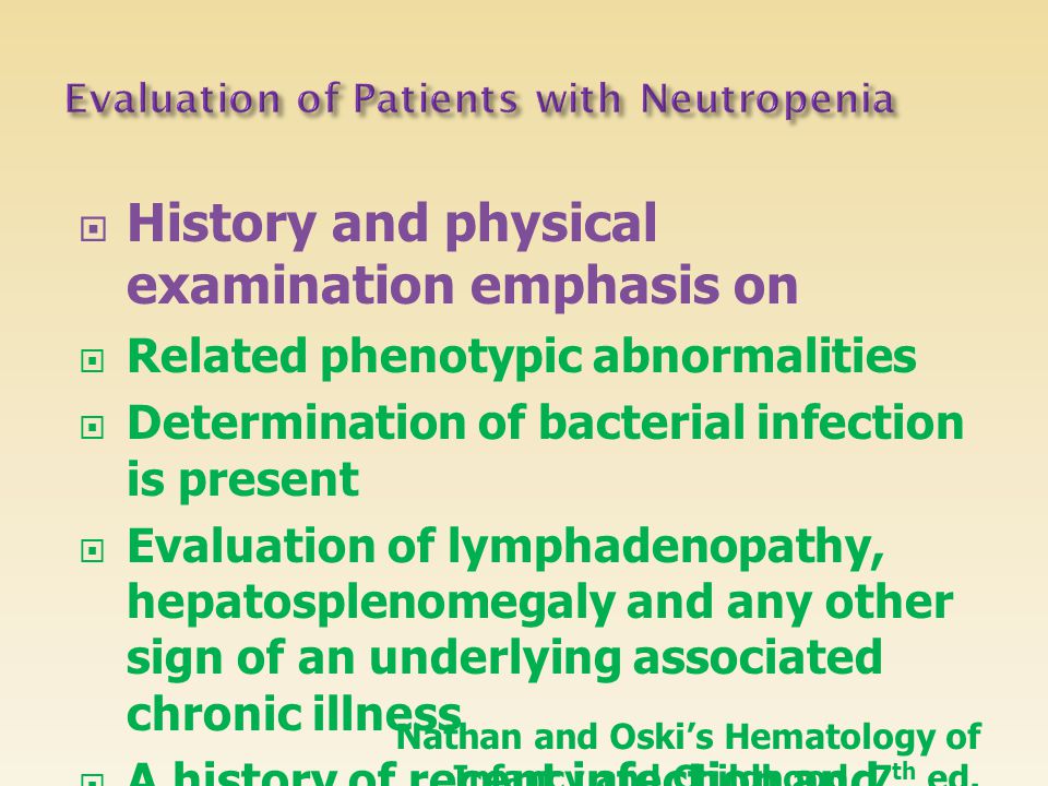 Evaluation of Patients with Neutropenia