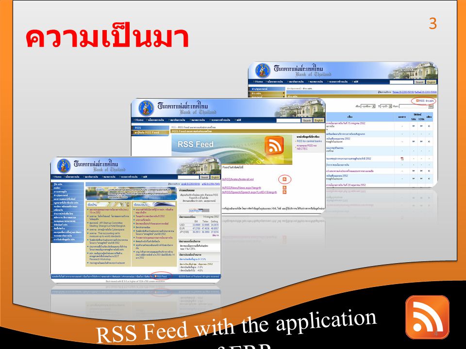ความเป็นมา RSS Feed with the application of ERP 3