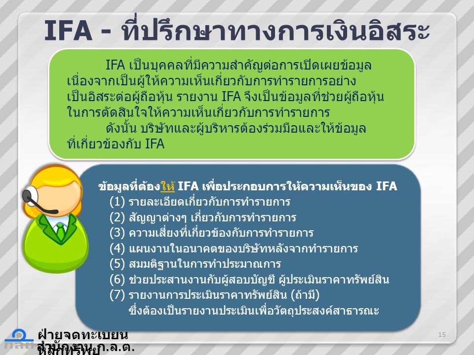 IFA - ที่ปรึกษาทางการเงินอิสระ