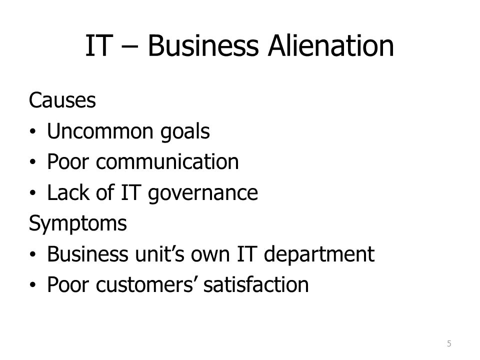 IT – Business Alienation