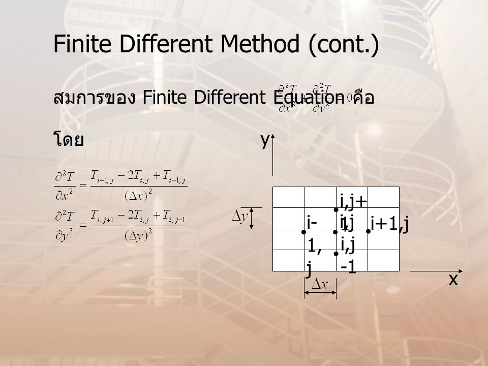 สมการของ Finite Different Equation คือ