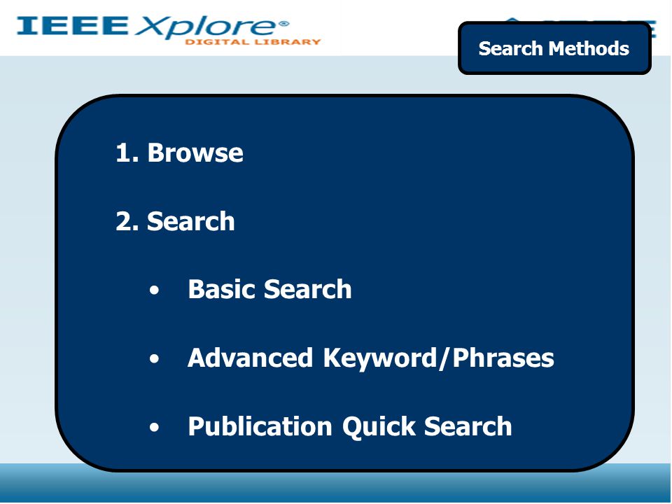 Advanced Keyword/Phrases Publication Quick Search