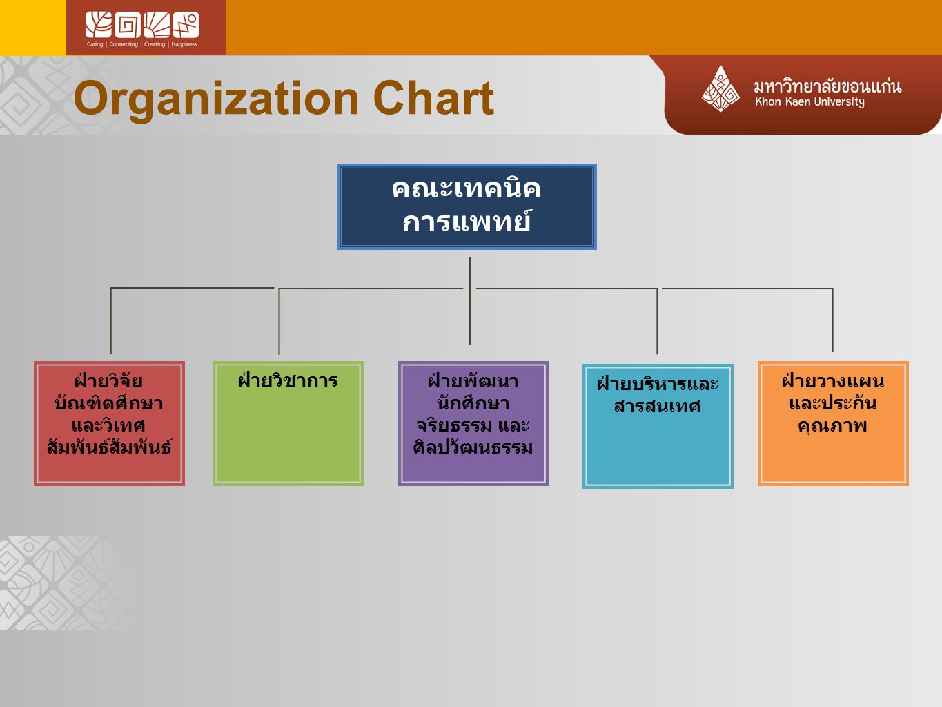Organization Chart คณะเทคนิค การแพทย์