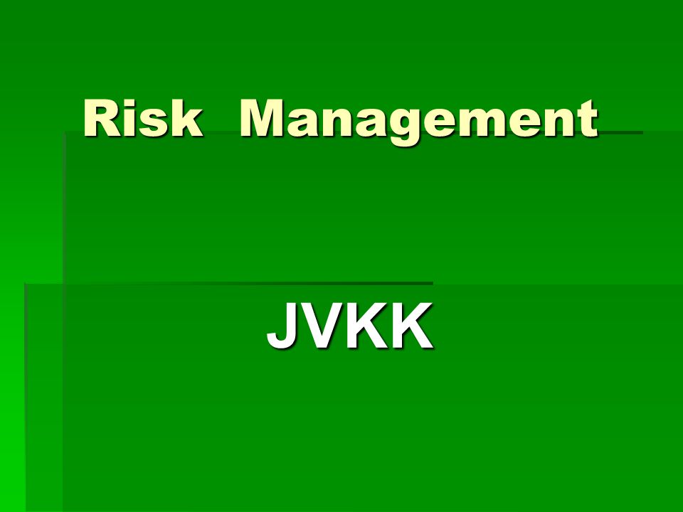 Risk Management JVKK