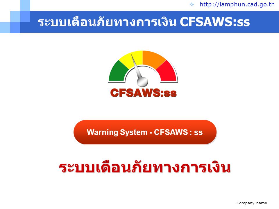 ระบบเตือนภัยทางการเงิน CFSAWS:ss