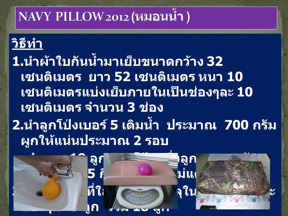 NAVY PILLOW 2012 (หมอนน้ำ )