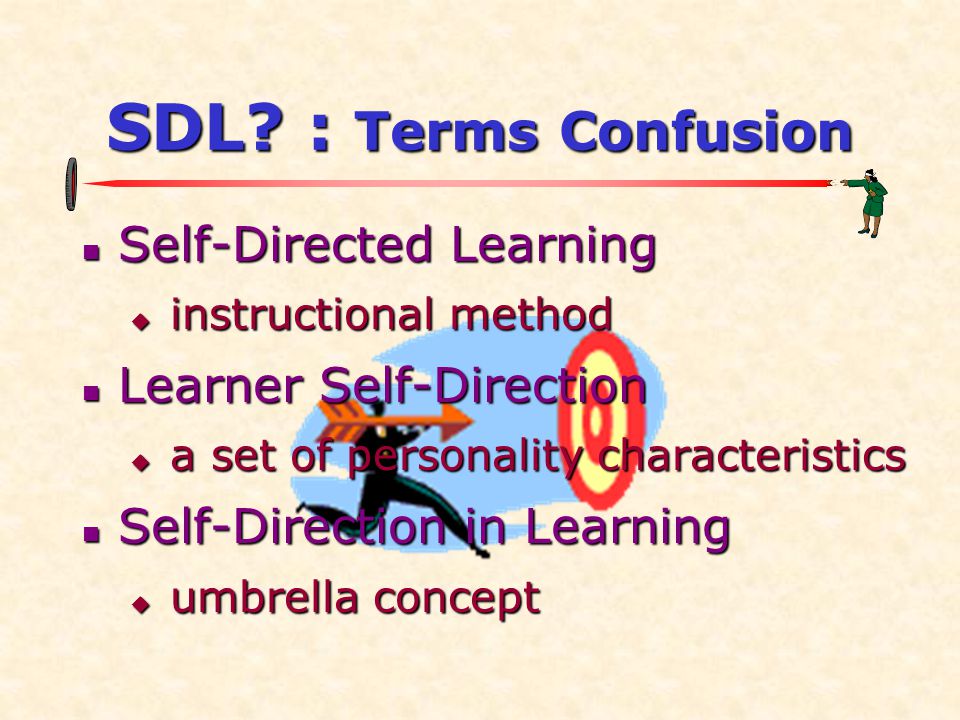 SDL : Terms Confusion Self-Directed Learning Learner Self-Direction