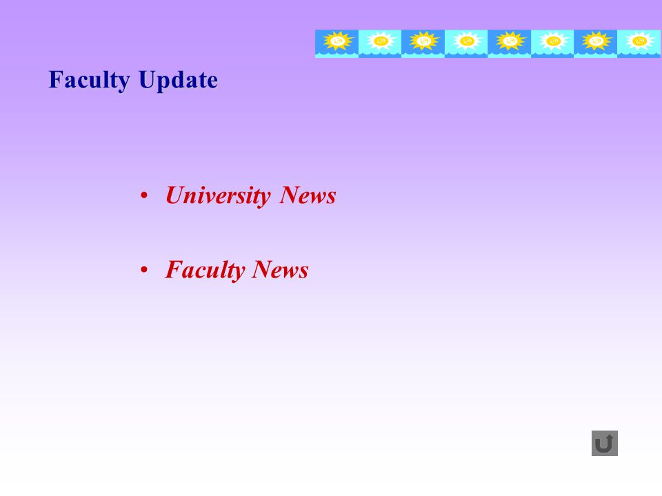 Faculty Update University News Faculty News