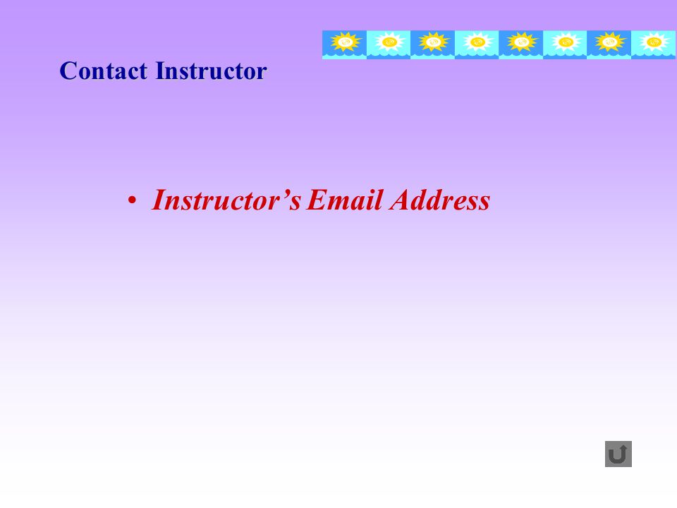 Instructor’s  Address