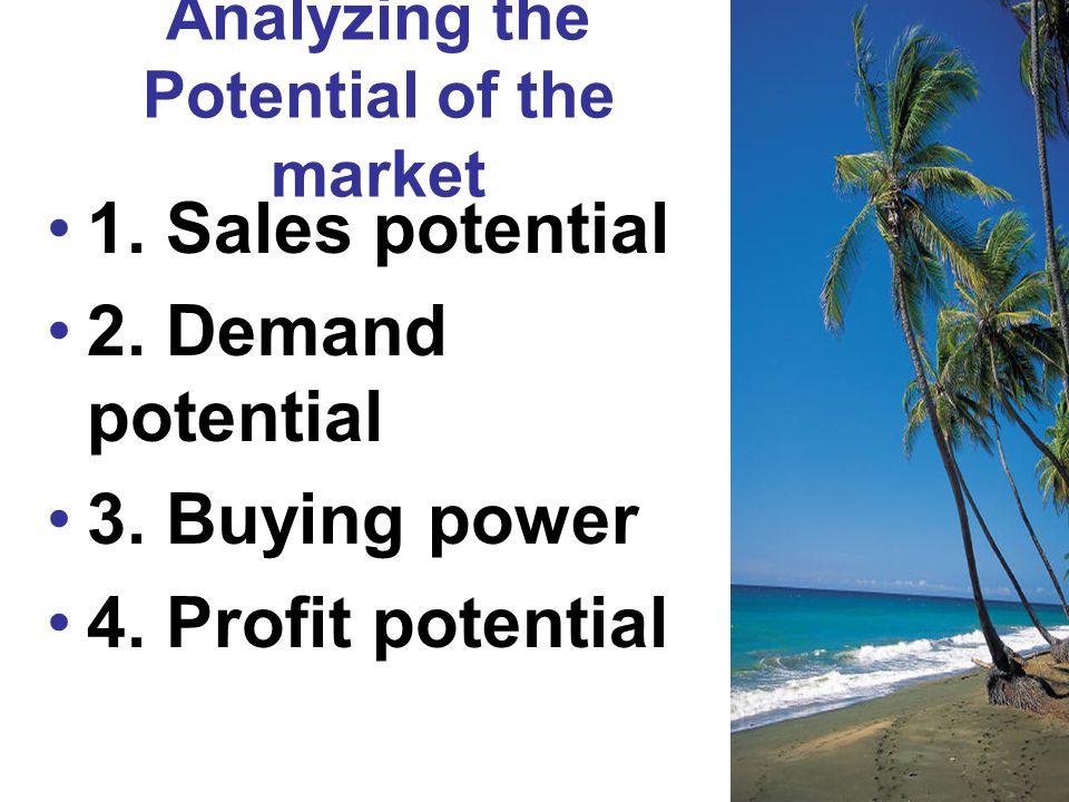 Analyzing the Potential of the market