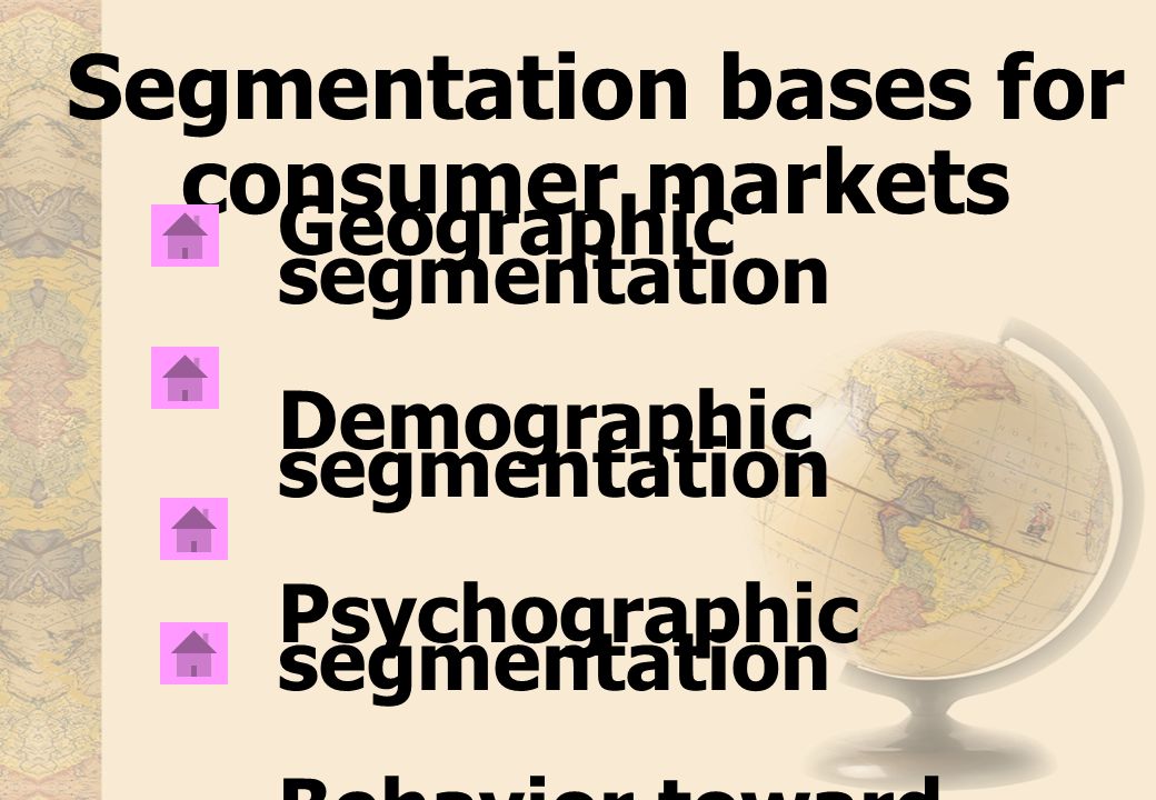 Segmentation bases for consumer markets