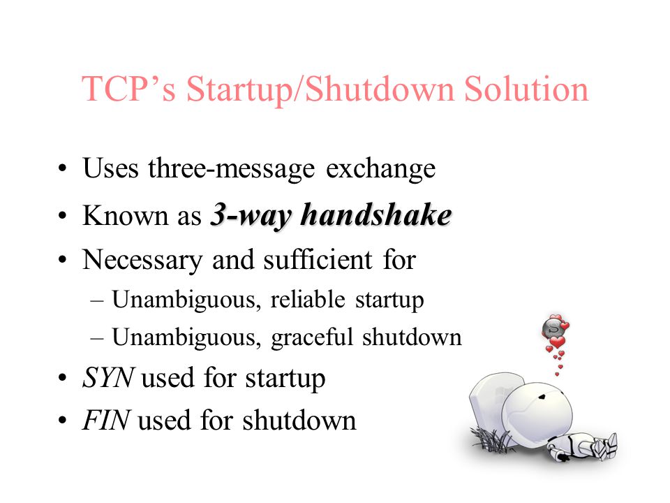 TCP’s Startup/Shutdown Solution