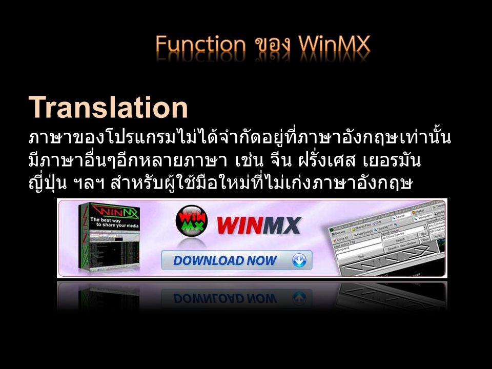 Function ของ WinMX Translation