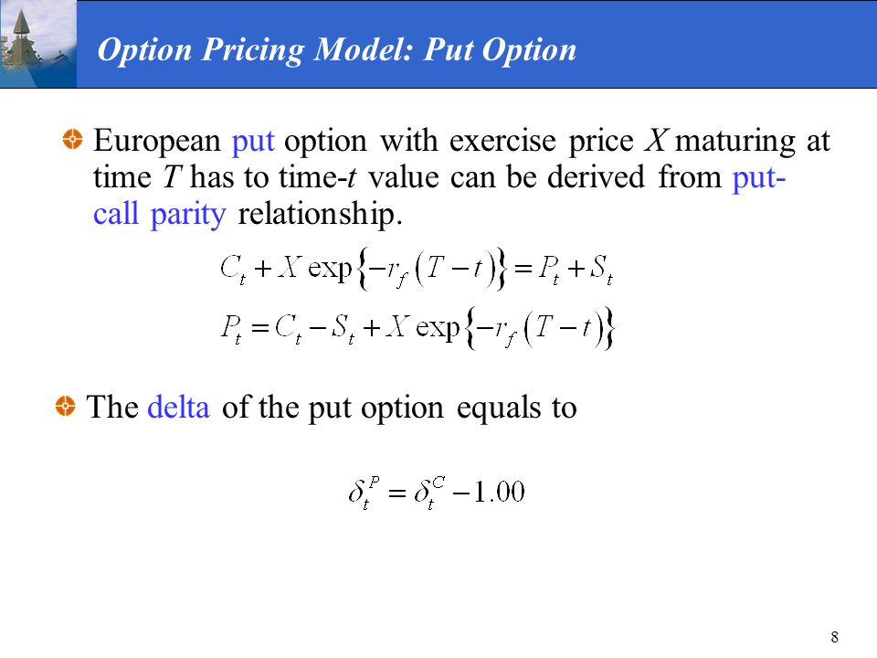 Option Pricing Model: Put Option
