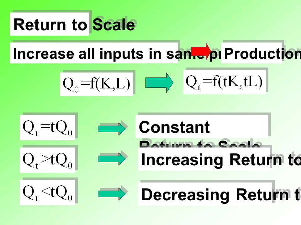 Constant Return to Scale