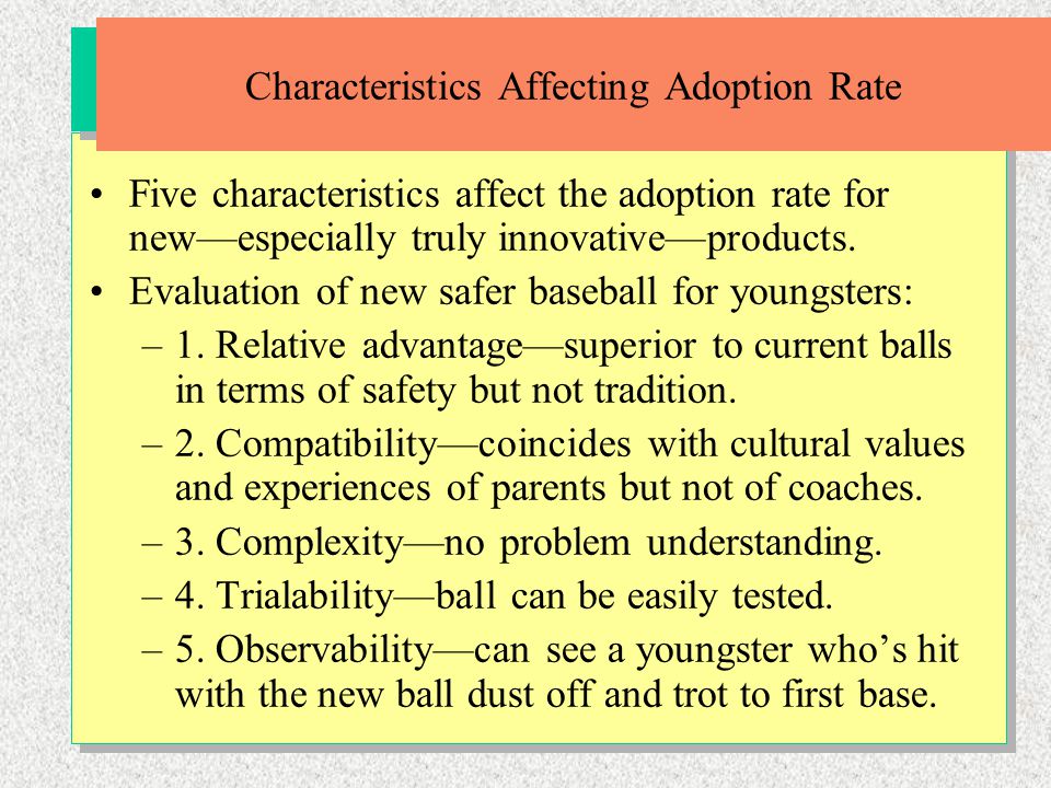 Characteristics Affecting Adoption Rate