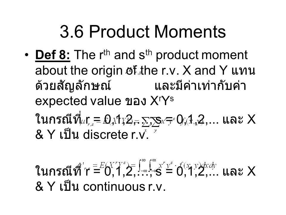 3.6 Product Moments