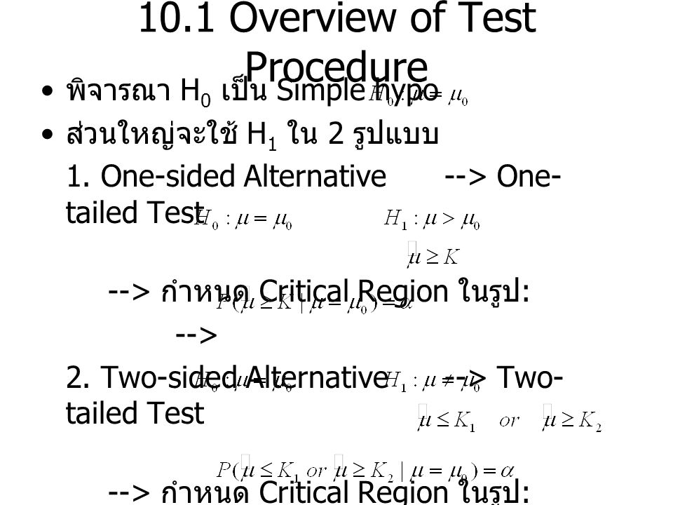10.1 Overview of Test Procedure