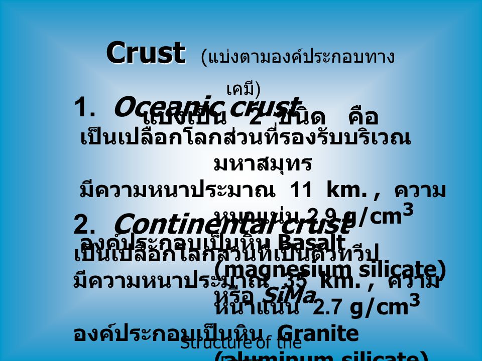 Crust (แบ่งตามองค์ประกอบทางเคมี)