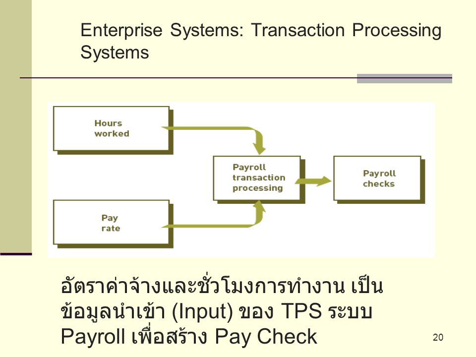 Enterprise Systems: Transaction Processing Systems