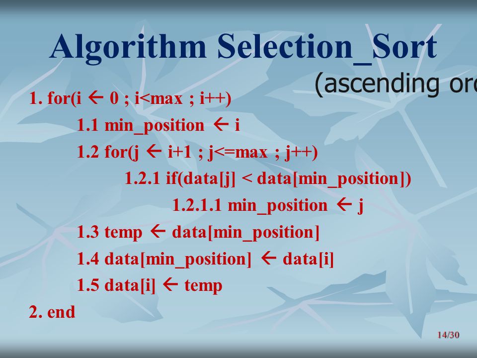 Algorithm Selection_Sort