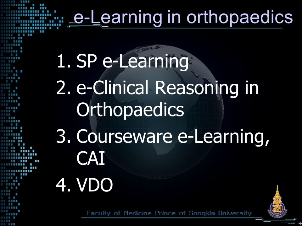 e-Learning in orthopaedics